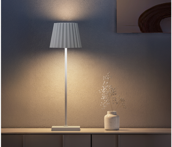 Plisse Cordless Lamp by Elant White - Zoom Image 2