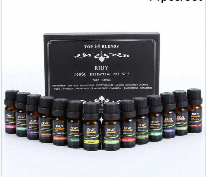 Essential Oil Set 14 Bottles Aromatherapy - Zoom Image 1