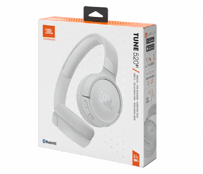 JBL Tune 520BT Wireless on ear headphones White - Zoom Image 4