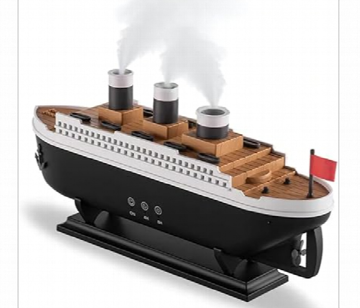 Titanic Ship Model Humidifier 250Ml Essential Oil Diffuser Jellyfish Smoke Ring Spray  Rgb Ultra Sonic Humidifier - Zoom Image 1