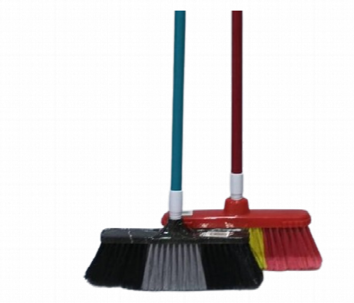 Heavy Duty Cleaning Brush With Wood Pole For Tough Stains - Zoom Image