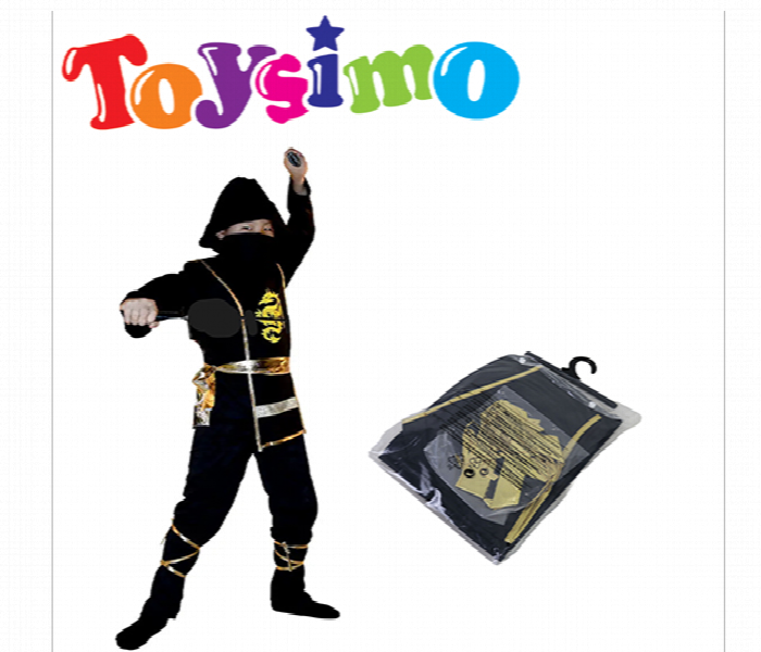 Large Ninja Costume  Children Aged 9 To 12 - Zoom Image