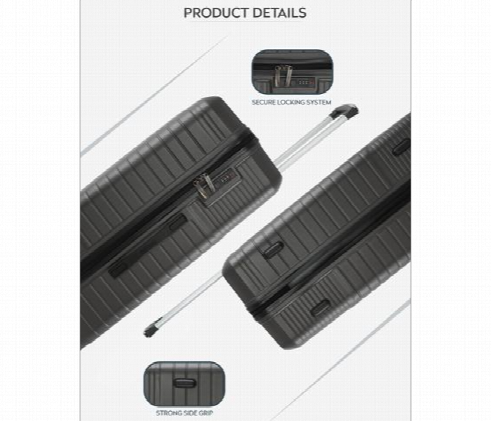 Trolley Luggage Set Of 3 Pcs Abs Hard Side Spinner Wheels - Zoom Image 2