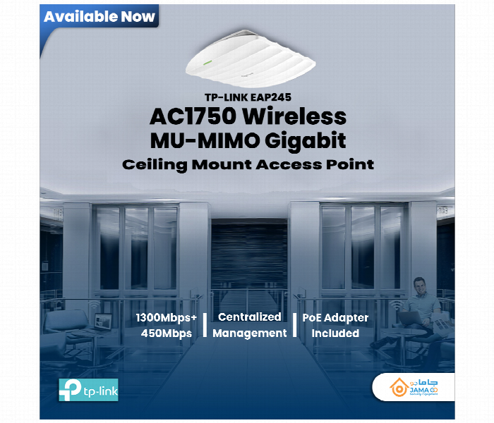 Tp Link Omada Ac1750 Wireless Mu Mimo Gigabit Ceiling Mount Access Point Eap245 - Zoom Image 2