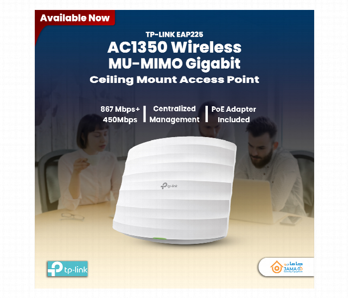 Tp Link Ac1350 Wireless Mu Mimo Gigabit Ceiling Mount Access Point Eap225 - Zoom Image 2