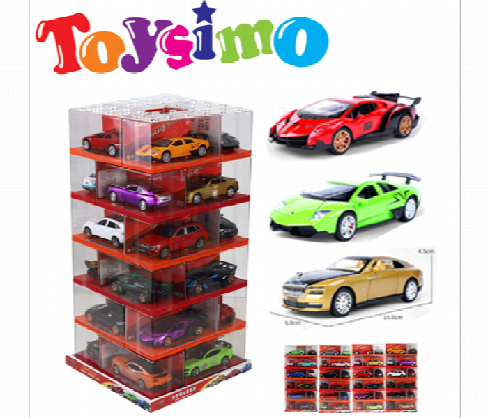 24Pc Cars Collection Rounding Wooden Set - Zoom Image