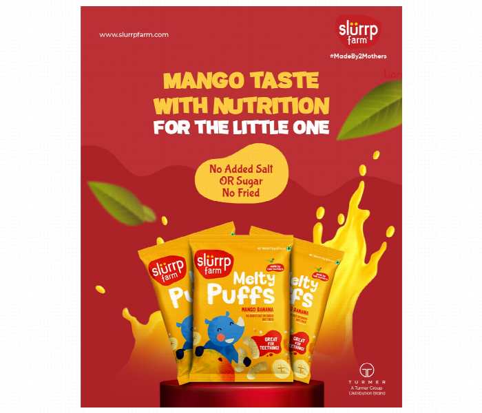 Slurrp Farm Teething Millet Puffs  Mango And Banana Flavour 15G - Zoom Image 3