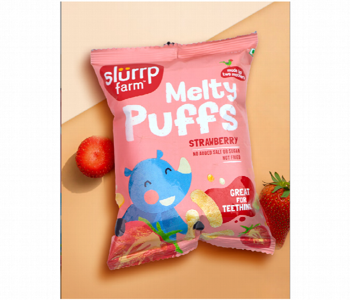 Slurrp Farm Teething Millet Puffs  Strawberry Flavour 15G - Zoom Image 1