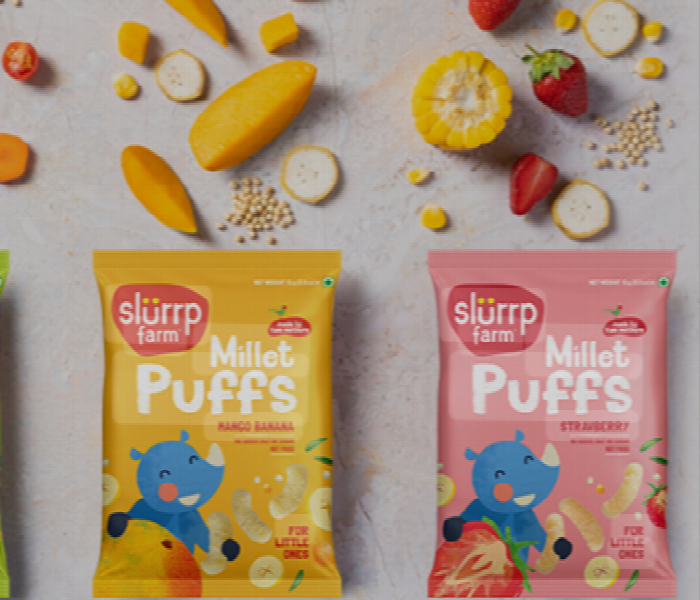 Slurrp Farm Teething Puffs Combo  Mango Banana And Strawberry 6 X 15G - Zoom Image 5