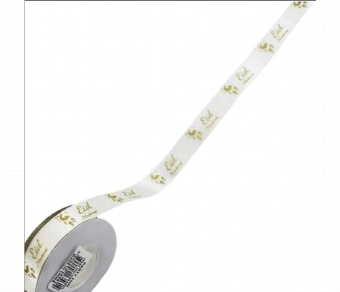 3 Pcs Eid Mubarak Printed Satin Ribbon Roll - Zoom Image