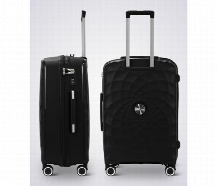 Lightweight 3 Piece Polypropylene Luggage Set Black - Zoom Image 2