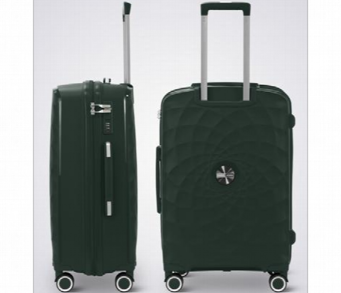 Lightweight 3 Piece Polypropylene Luggage Set Dark Green - Zoom Image 3
