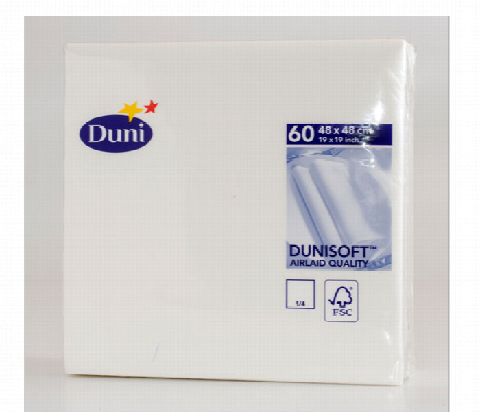 Duni Napkin Crystal 48 X 48 Cm White - Zoom Image 2