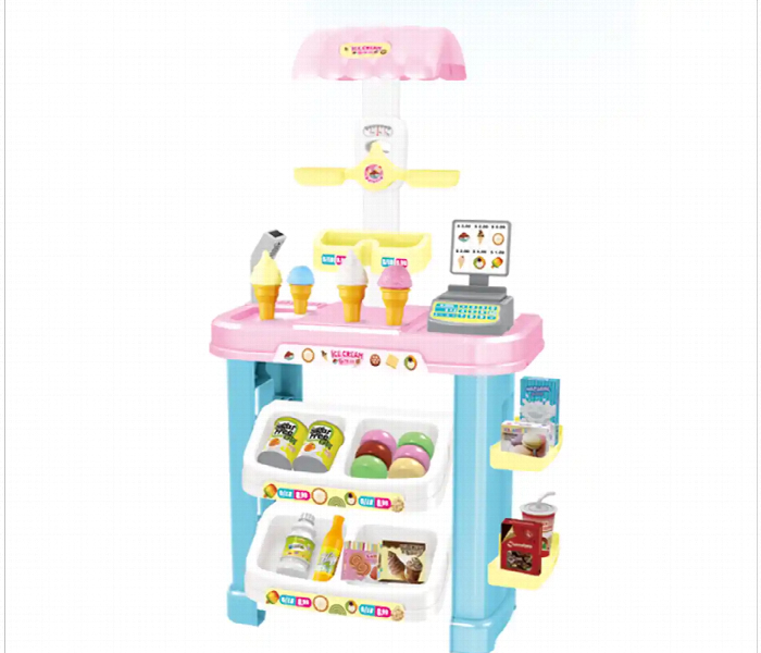 Super Fun Kids Ice Cream Shop Playset 47 Pieces Set Kitchen Pretend Play Toys - Zoom Image