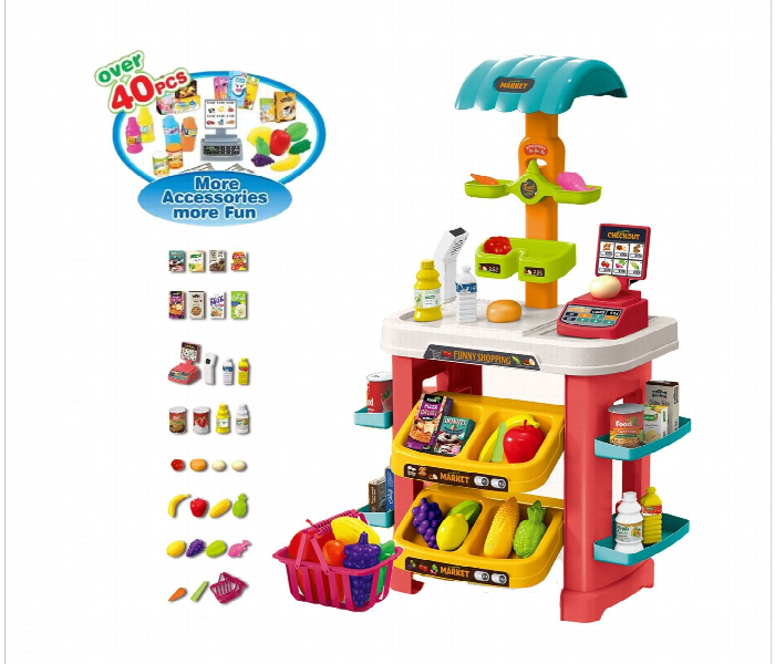 47 Piece Pretend Play Kitchen Set With Lights And Music - Zoom Image