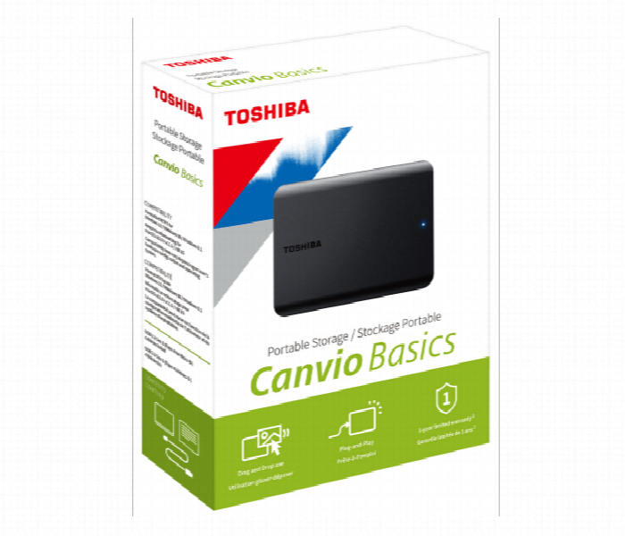 Toshiba Canvio Basics 1Tb Portable External Hard Drive Usb - Zoom Image 1