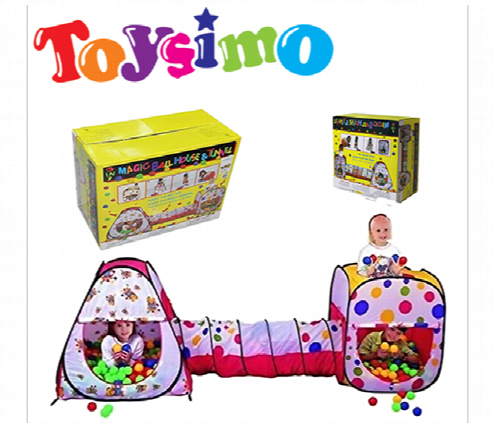 4 In Play House And Tunnel With 200Pcs Balls - Zoom Image