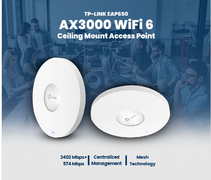Tp Link Eap650 Ax3000 Ceiling Mount Wifi 6 Access Point - Zoom Image