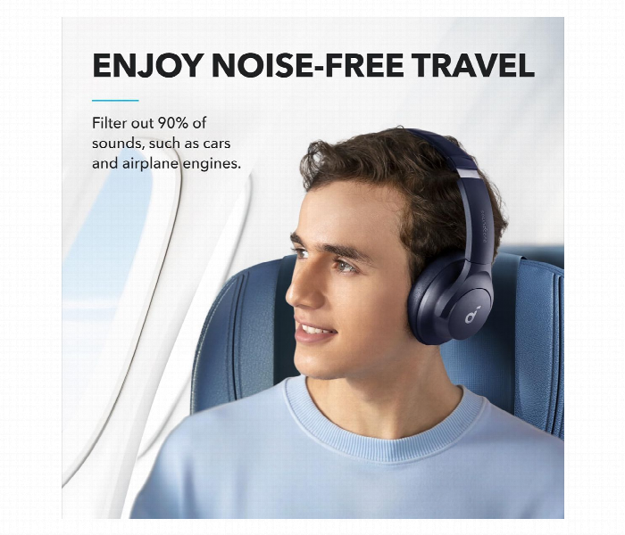 Anker Soundcore Q20I Wireless Headphones . Blue - Zoom Image 2