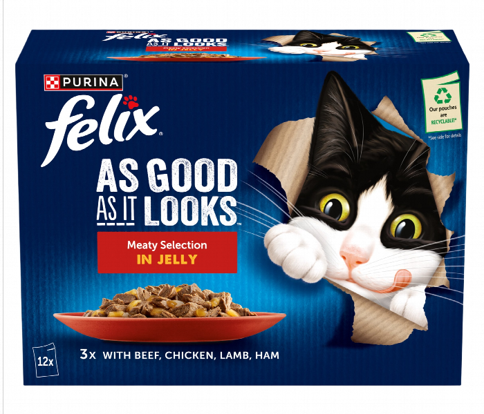 Nestle Felix As Good As It Looks With Beef In Jelly 85G - Zoom Image 1
