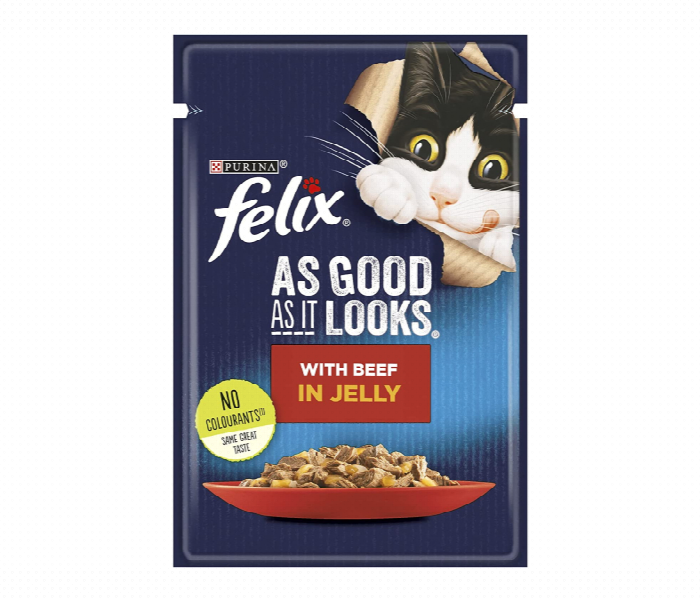 Nestle Felix As Good As It Looks With Beef In Jelly 85G - Zoom Image 4