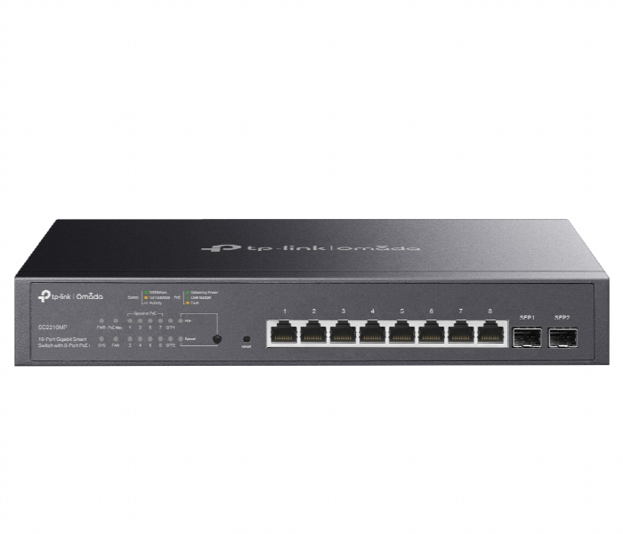 Tp Link Sg2210Mp Omada 10 Port Gigabit Smart Switch With 8 Port Poe Plus - Zoom Image 1