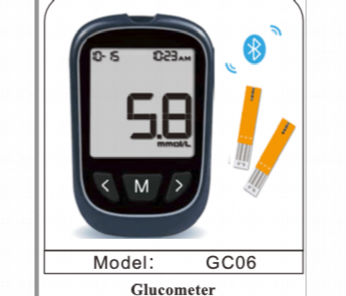 Glucose Monitor With 2 Strips Gc06 - Zoom Image