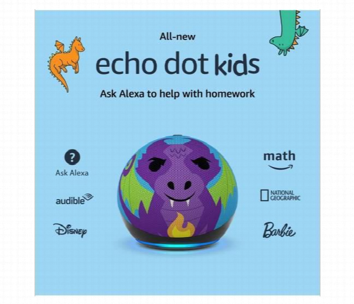Amazon Echo Dot Kids 5Th Generation Smart Speaker . Dragon - Zoom Image 2