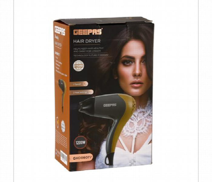 Geepas 1200 W Hair Dryer High Speed Quiet Sound 2 Speed And 2 Heat Settings - Zoom Image 2