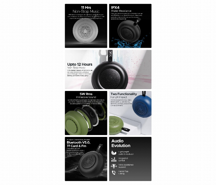 Boat Stone 135 Bluetooth Speaker . Black - Zoom Image 4