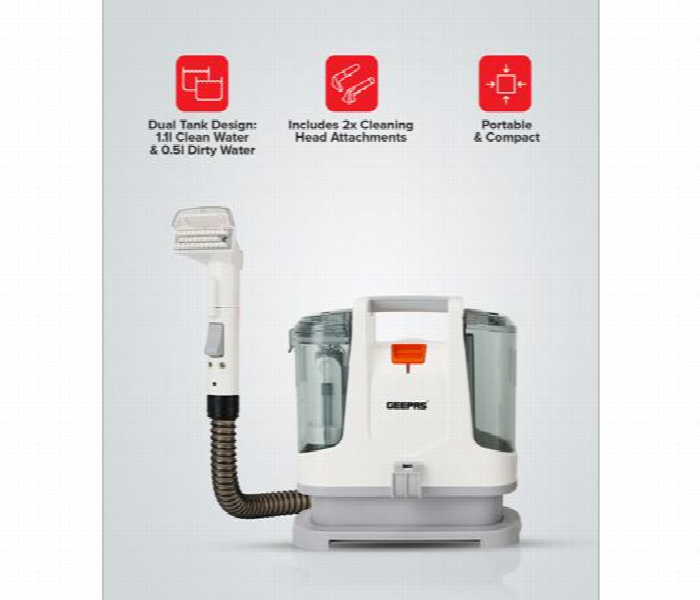 Geepas 400 W Portable Spot Cleaner Gsc19051 Dual Tank Design - Zoom Image 3