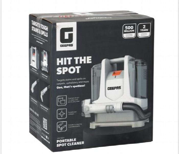 Geepas 400 W Portable Spot Cleaner Gsc19051 Dual Tank Design - Zoom Image 2