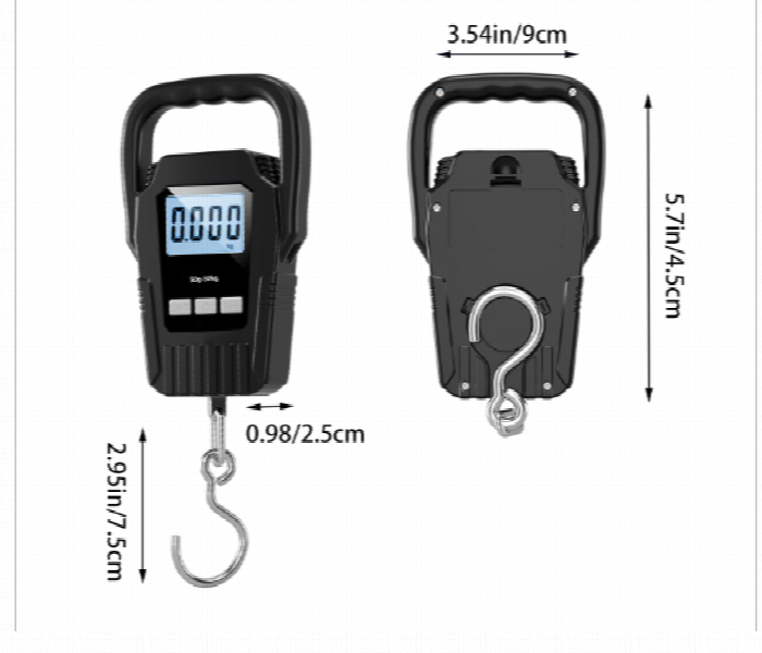 Scale110Lb 50Kg Luggage Scale Upgrade Large Handle Backlit Lcd Display And Large Hook - Zoom Image