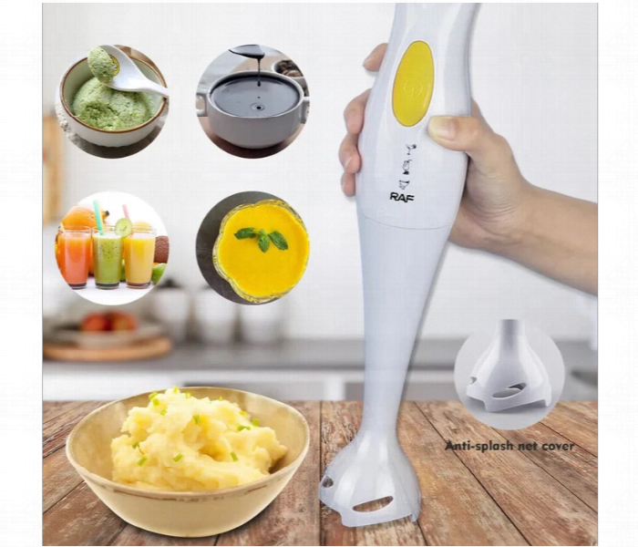 Raf 300W 4 Blade Handheld Electric Blender Stainless Steel Food Cooking Stick Eu Plug - Zoom Image