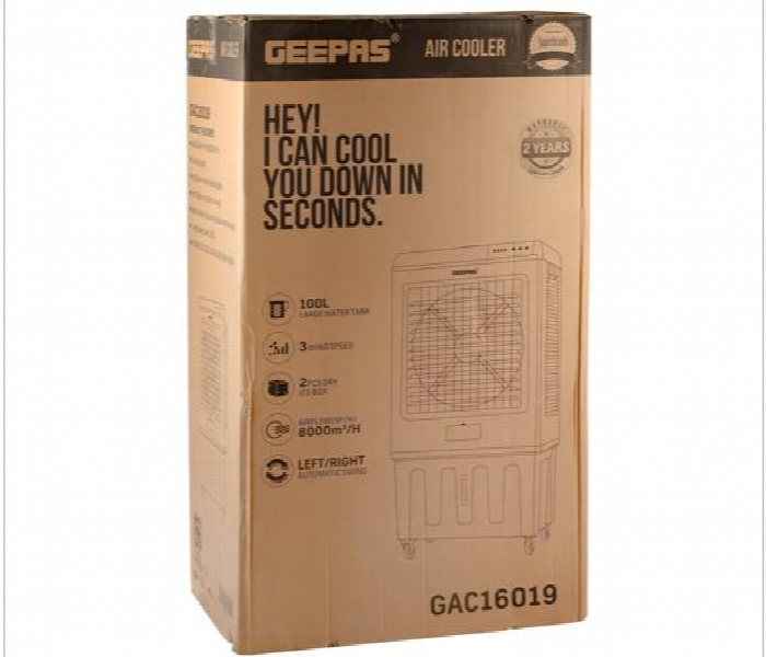 Geepas 100 L Air Cooler Gac16019 Equipped With Ice Box Technology 3 Wind Speed - Zoom Image 2