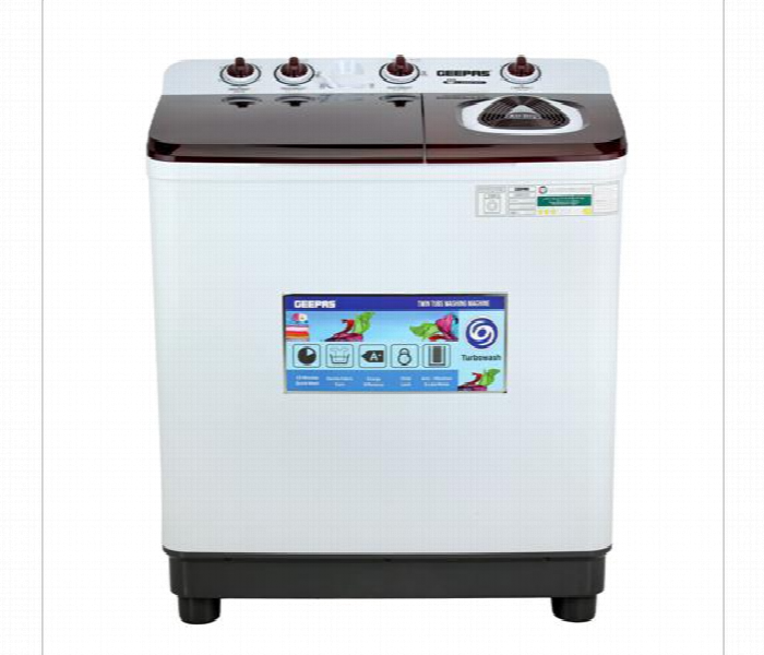 Geepas 12.0 Kg Twin Tub Semi Automatic Washing Machine Gswm18043 - Zoom Image 2