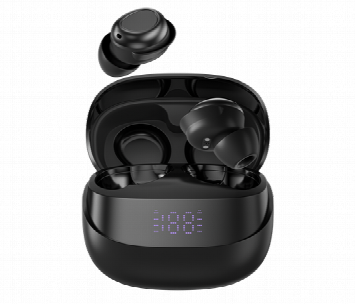 Amazing Thing Lite True Wireless Earbuds With Led Display  Matte Black - Zoom Image