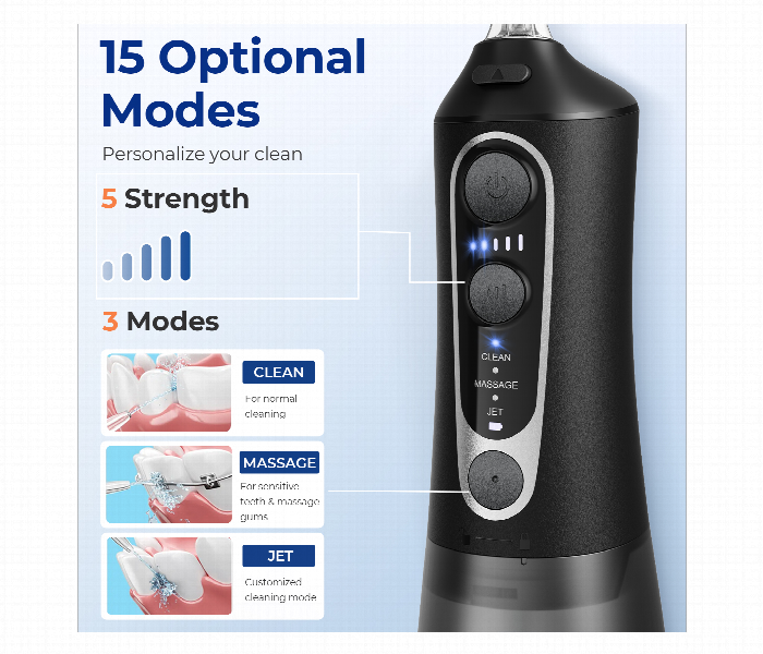 Bitvae C6 Water Flosser Oral Irrigator Black - Zoom Image 2