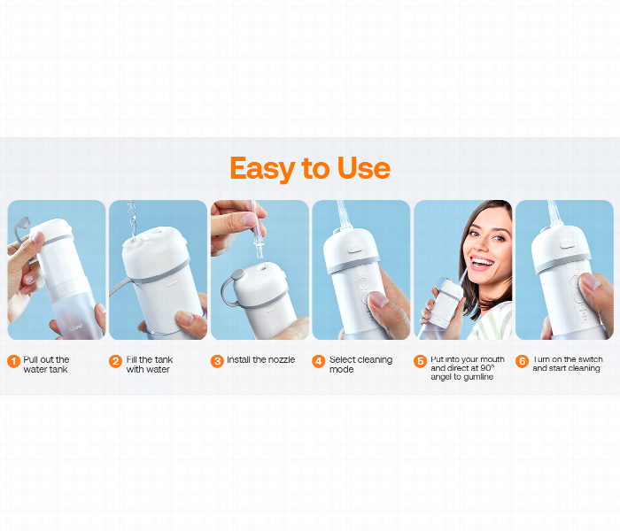 Bitvae P1 Portable Mini Water Flosser White - Zoom Image 5