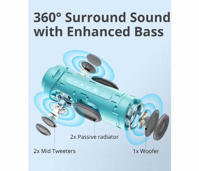 Tronsmart T7 30W Waterproof Portable Speaker Green - Zoom Image 3