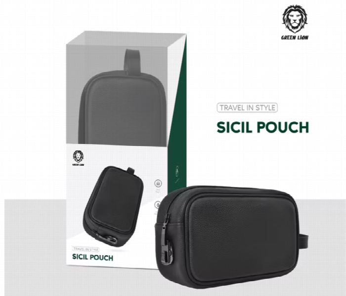 Green Lion Sicil Lightweight Travel Pouch  Black - Zoom Image 2