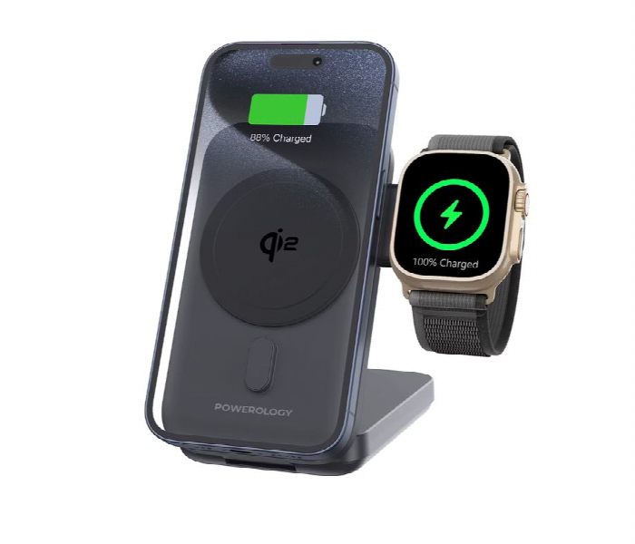 Powerology Qi2 15W Magsafe 3 In1  Wireless Charging Power Bank - Zoom Image 2