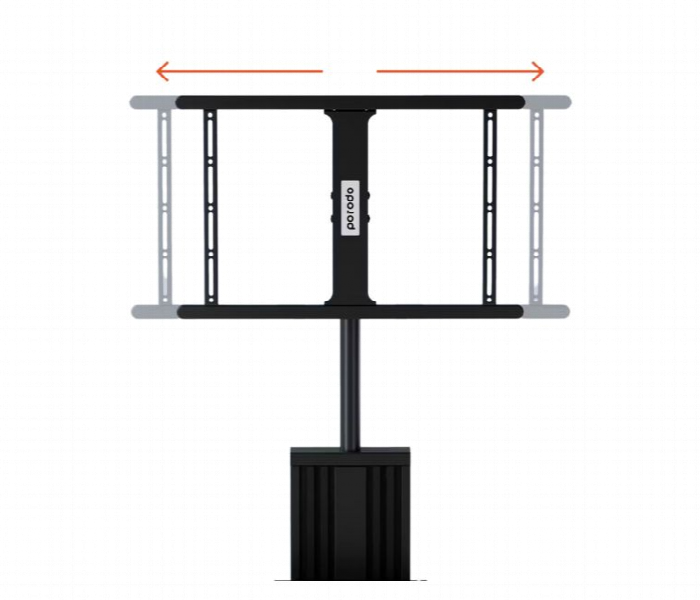 Porodo Tv Floor Stand With Wheels - Zoom Image 4