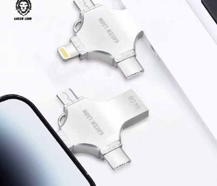 Green Lion 4 In 1 Usb Flash Drive 64Gb - Zoom Image 2