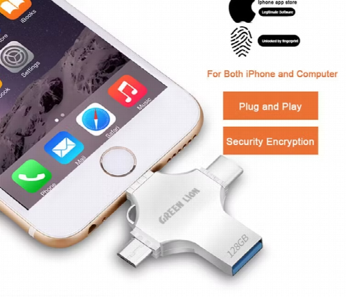 Green Lion 4 In 1 Usb Flash Drive 128Gb - Zoom Image 2