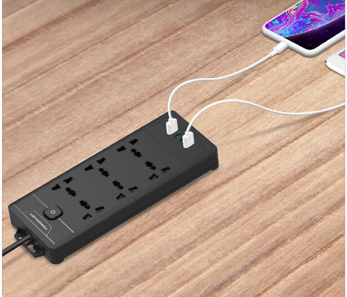 Powerology 6Ac 2500W Power Strip - Zoom Image 5