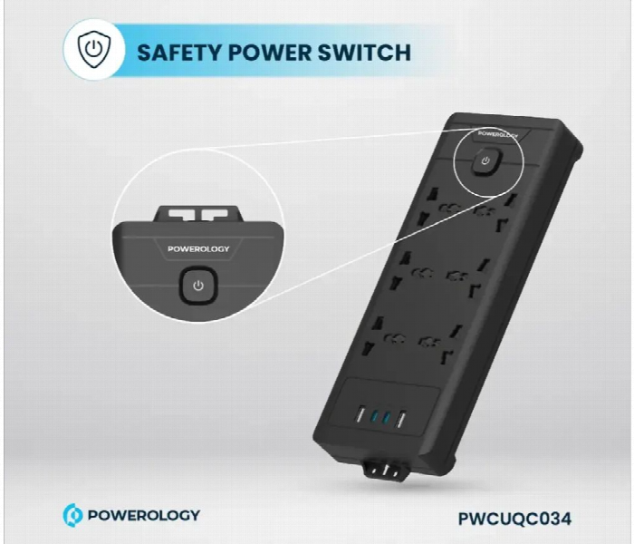 Powerology 6Ac 2500W Power Strip - Zoom Image 3