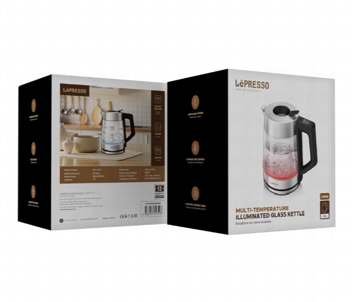 Lepresso 1.7L Glass Kettle 2200W - Zoom Image 3