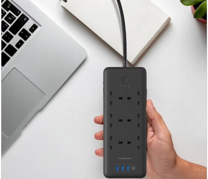 Powerology 6 Ac Multi Port Power Strip 48W - Zoom Image 4