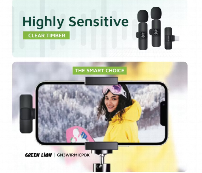 Green Lion 3 In 1 Wireless Microphone - Zoom Image 2